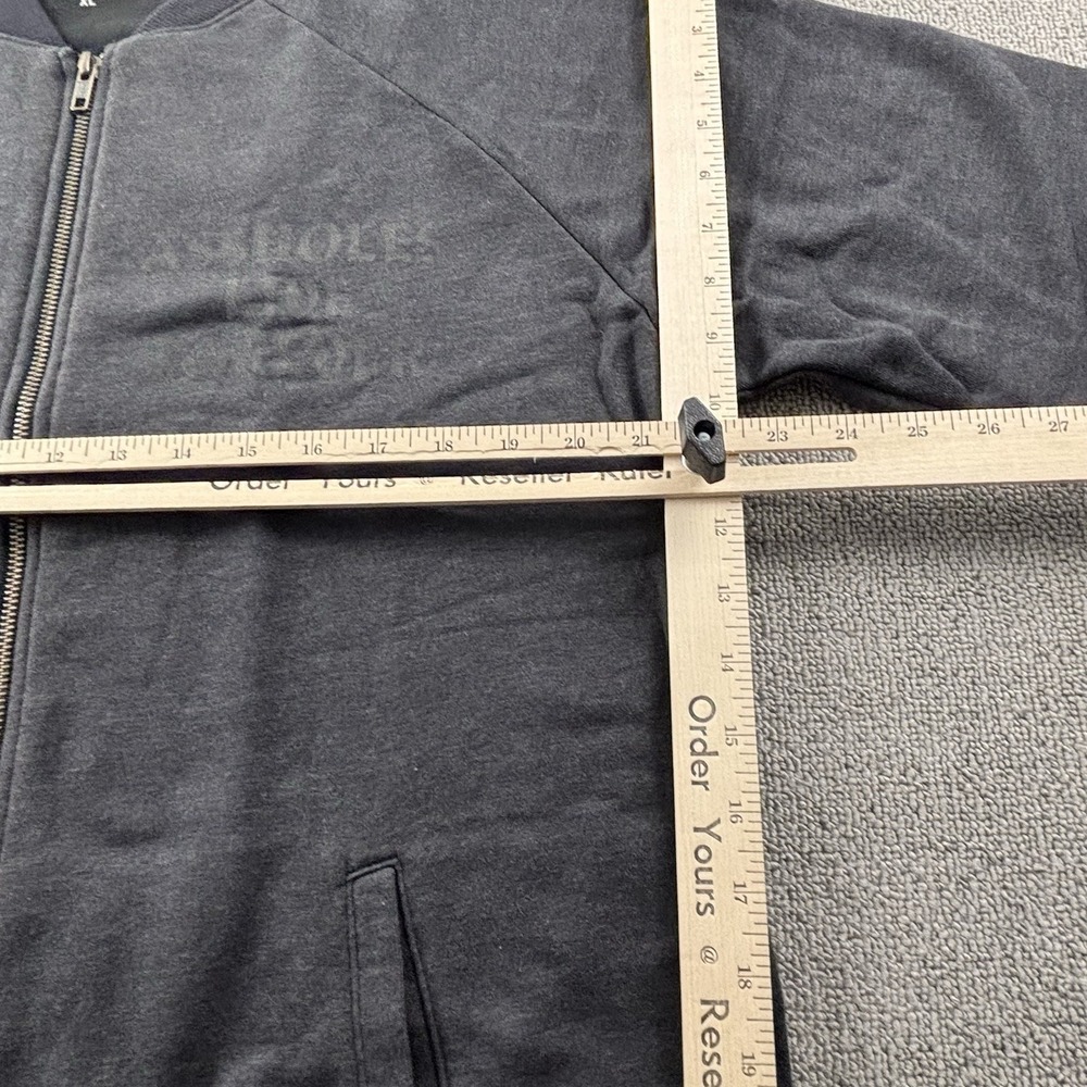 A**holes live forever Jacket Adult Size Extra Large Gray Full Zip Long Sleeve - Picture 11 of 14